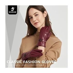 DSANE WOMENS DRESSY GLOVES PURPLE/GRAPE LIKE COLOR FULLY LINED SIZE SMALL